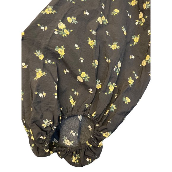 H&M Blue and Yellow Long Flower Print dress Size XL - Picture 3 of 9